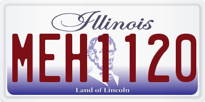 IL license plate MEH1120