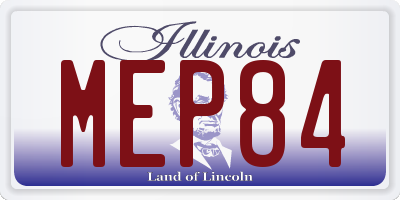 IL license plate MEP84