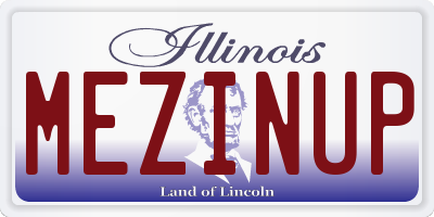 IL license plate MEZINUP