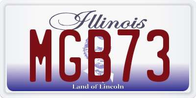 IL license plate MGB73