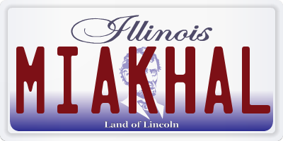 IL license plate MIAKHAL