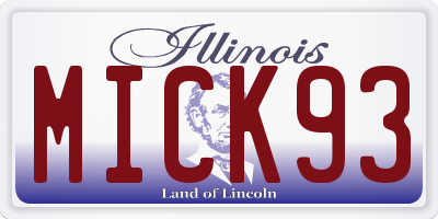 IL license plate MICK93