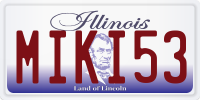 IL license plate MIKI53