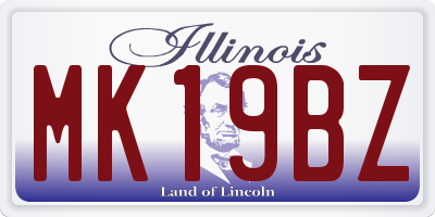 IL license plate MK19BZ