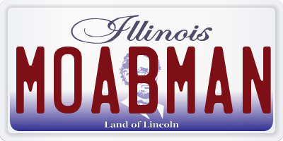 IL license plate MOABMAN