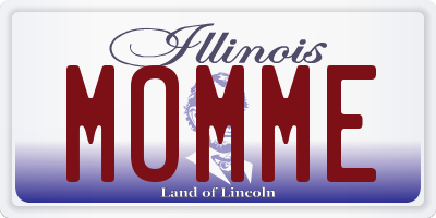 IL license plate MOMME