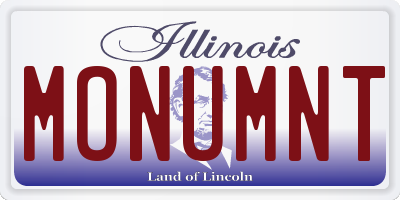 IL license plate MONUMNT