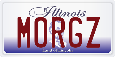 IL license plate MORGZ