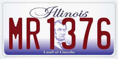 IL license plate MR1376