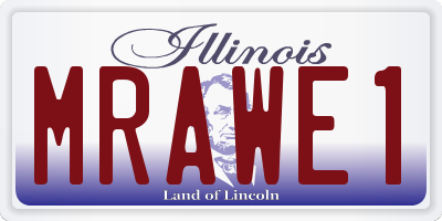 IL license plate MRAWE1
