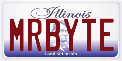 IL license plate MRBYTE