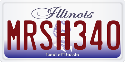 IL license plate MRSH340