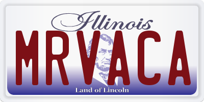 IL license plate MRVACA