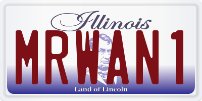 IL license plate MRWAN1