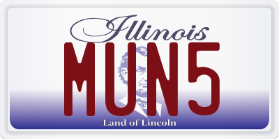 IL license plate MUN5