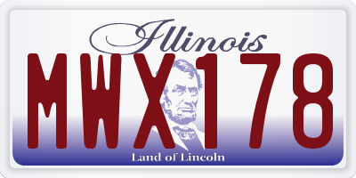 IL license plate MWX178