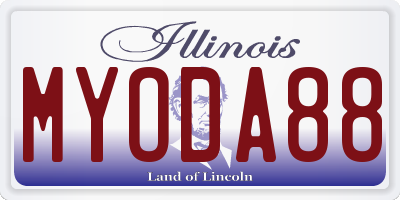 IL license plate MYODA88