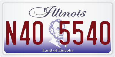 IL license plate N405540