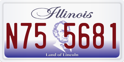 IL license plate N755681