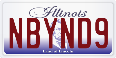 IL license plate NBYND9