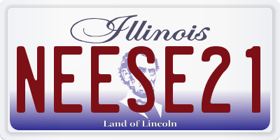 IL license plate NEESE21