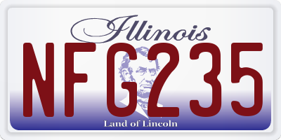 IL license plate NFG235