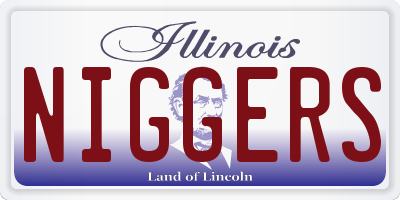 IL license plate NIGGERS