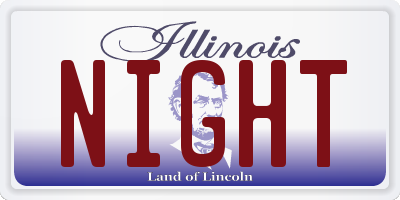 IL license plate NIGHT
