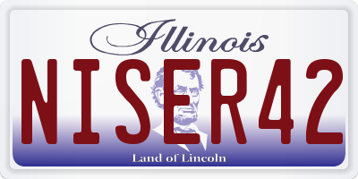 IL license plate NISER42