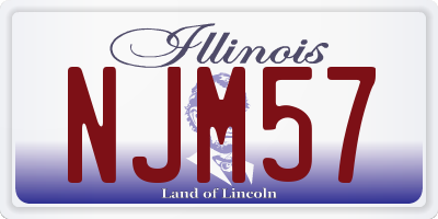 IL license plate NJM57