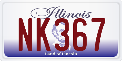 IL license plate NK367