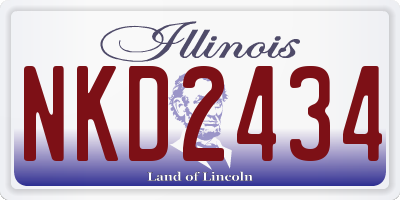IL license plate NKD2434