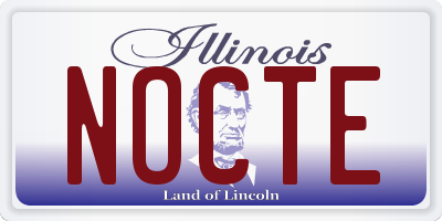 IL license plate NOCTE