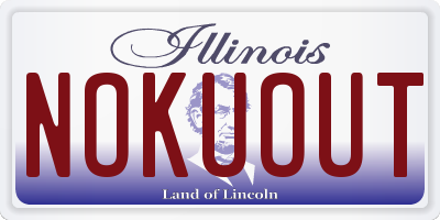 IL license plate NOKUOUT