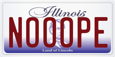 IL license plate NOOOPE