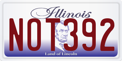 IL license plate NOT392