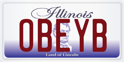 IL license plate OBEYB