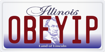 IL license plate OBEYIP