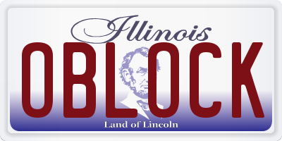 IL license plate OBLOCK