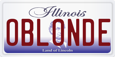 IL license plate OBLONDE
