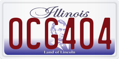 IL license plate OCG404