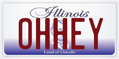 IL license plate OHHEY