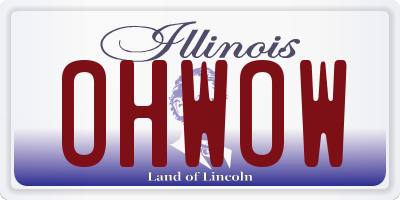 IL license plate OHWOW