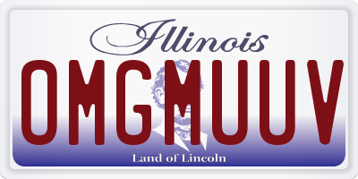 IL license plate OMGMUUV