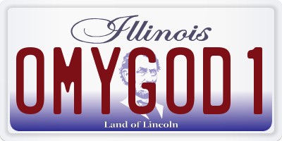 IL license plate OMYGOD1