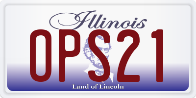 IL license plate OPS21