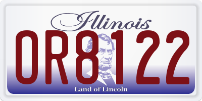 IL license plate OR8122