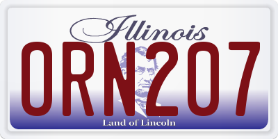 IL license plate ORN207