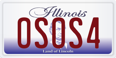 IL license plate OSOS4