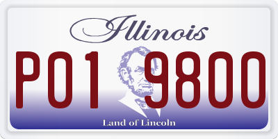 IL license plate P019800